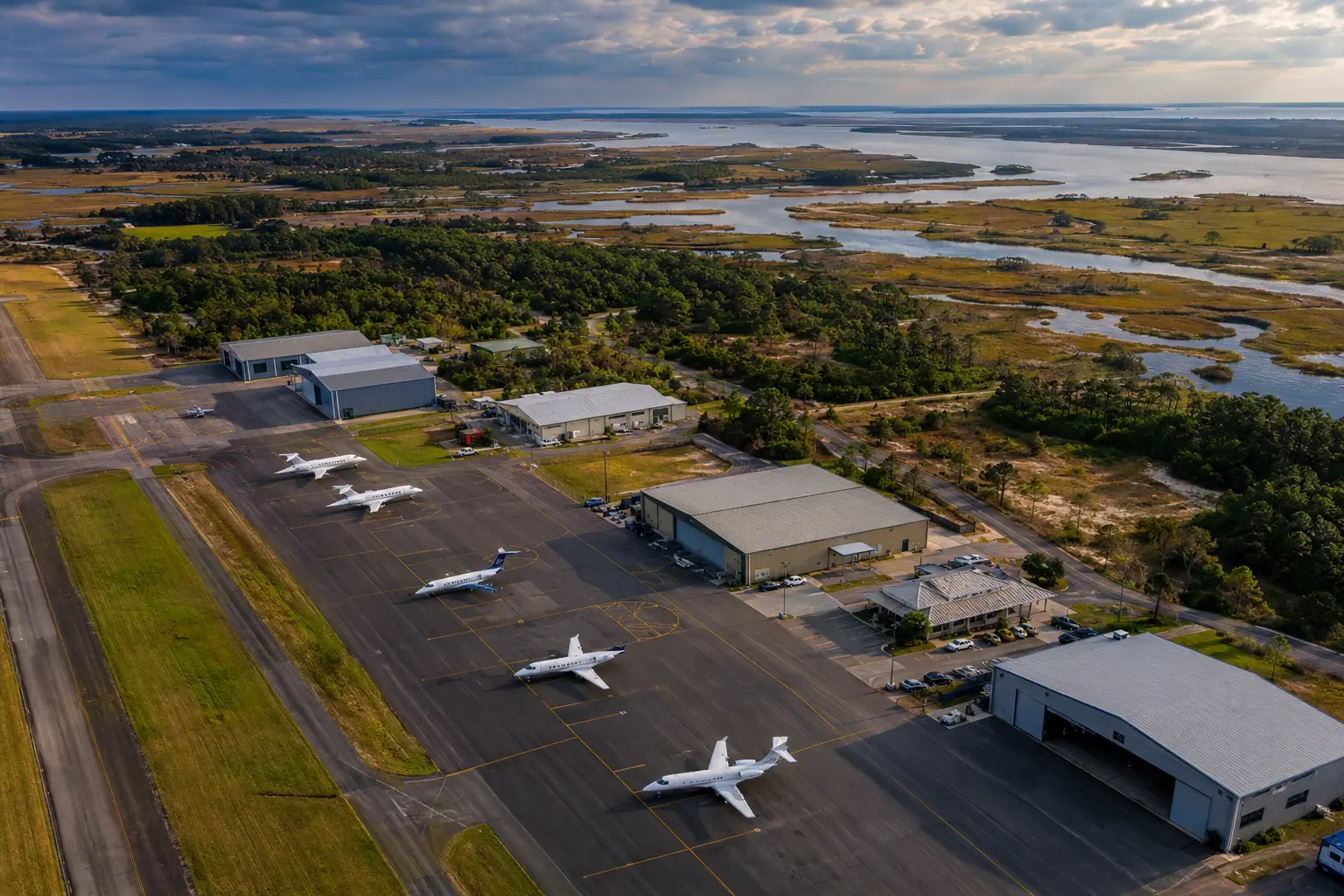 Private jets at Van Nuys Airport