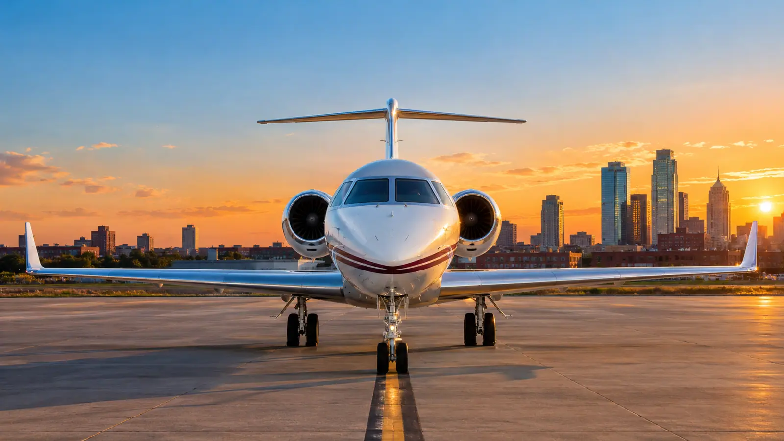 Private jet near the US