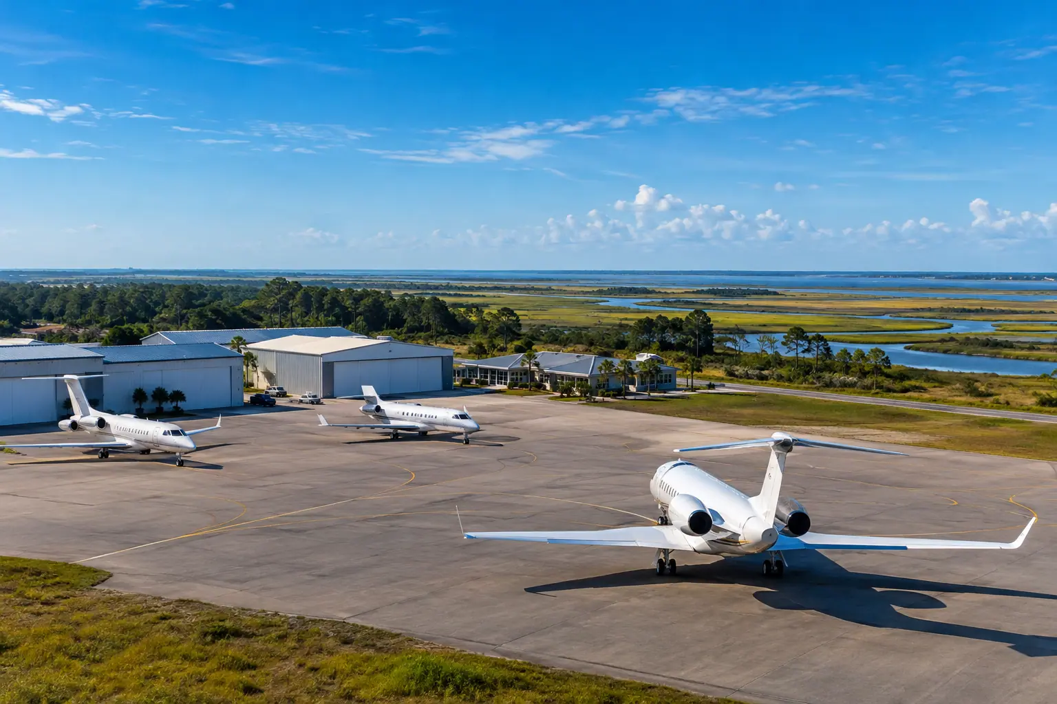 Private jets at Chicago Midway International Airport